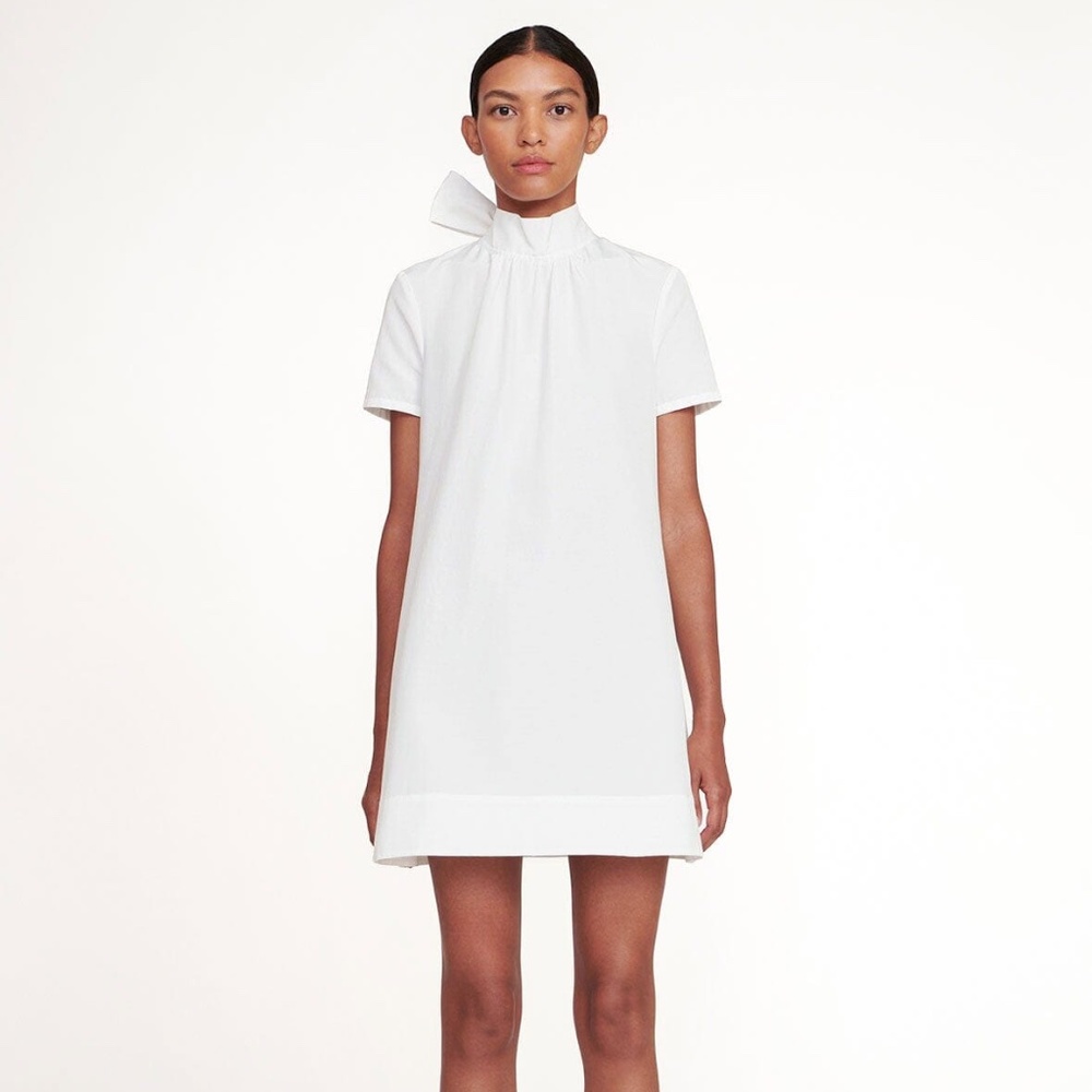 Staud MINI ILANA DRESS WHITE Sz L ***Like New***